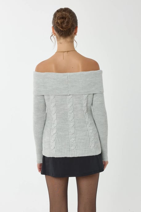 Off-Shoulder Gebreide Trui - Image 5