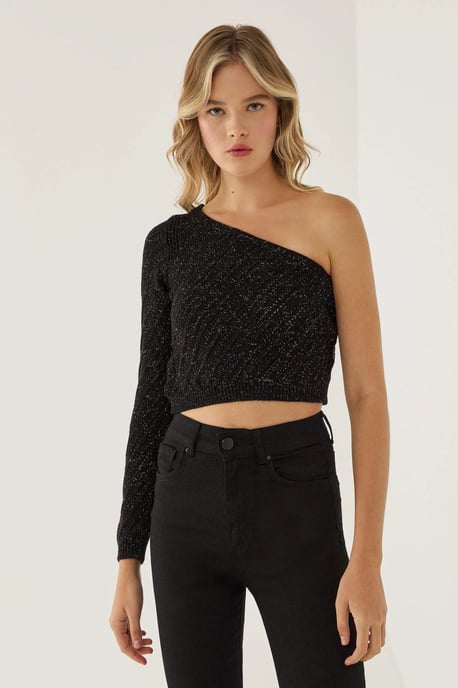 One Sleeve Knit Top - Image 3