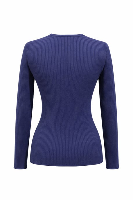 Knappdetaljerad Crew Neck Tröja - Image 3
