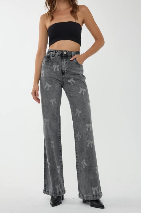 High Waist Straight Leg Jeans - Image 1
