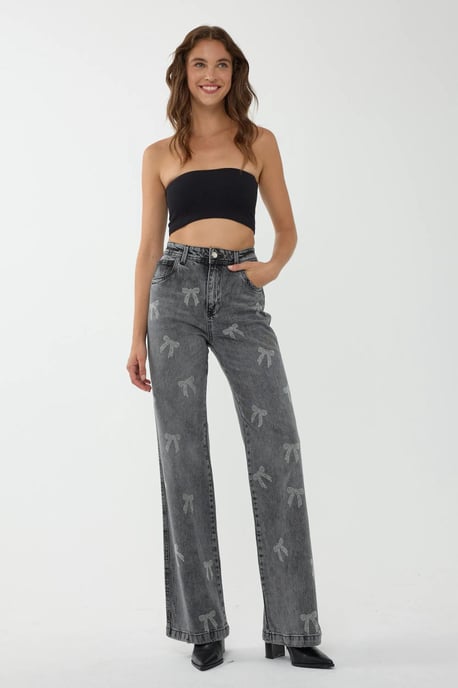 High Waist Straight Leg Jeans - Image 3