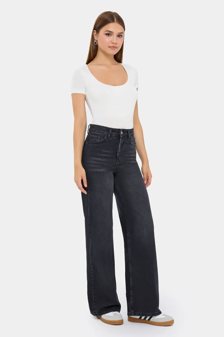 High-Waist Wide-Leg Jeans - Image 3
