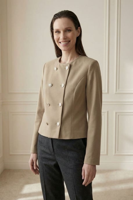 Op maat gemaakte korte button-up tweedjasje - Image 3