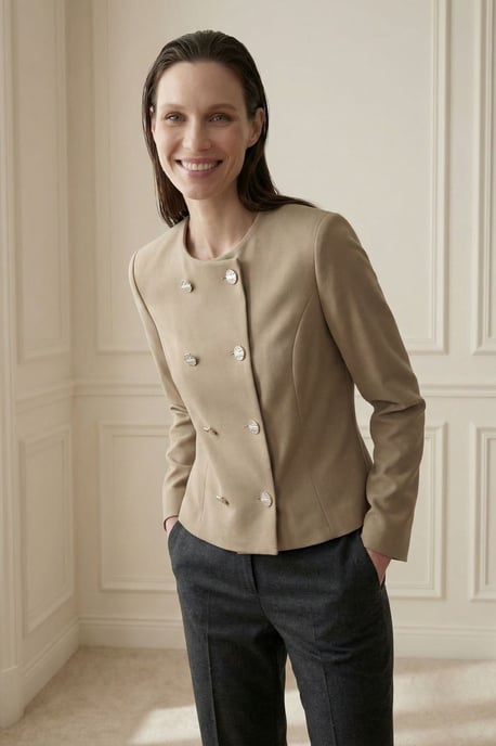 Op maat gemaakte korte button-up tweedjasje - Image 5