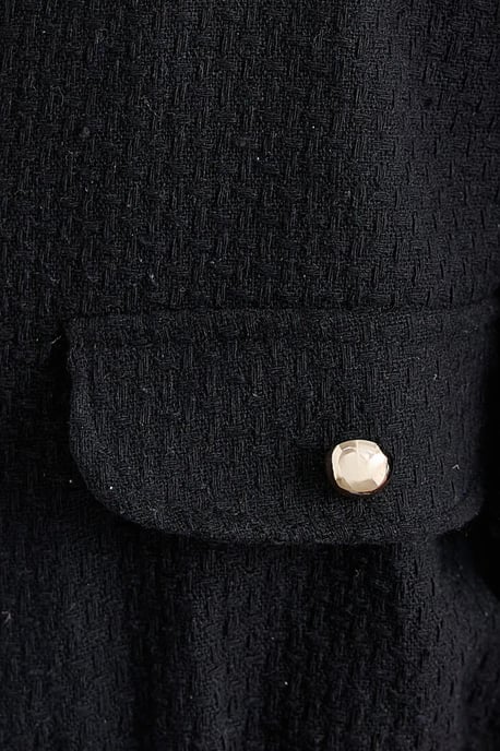 Tweed Round Neck Jacket with a Pocket Detail - Image 5