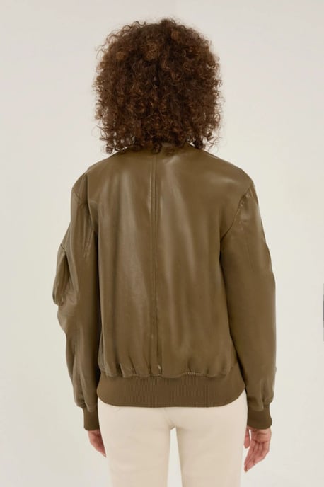 Avslappnad passform konstläderjacka - Image 5