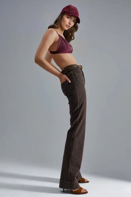 High Waist Flare Jeans - Image 4