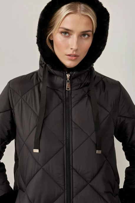 Hooded Long Puff Down Coat - Image 2