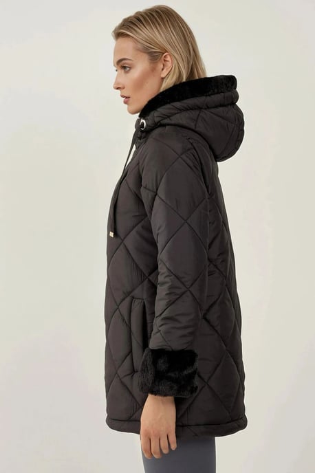 Hooded Long Puff Down Coat - Image 5