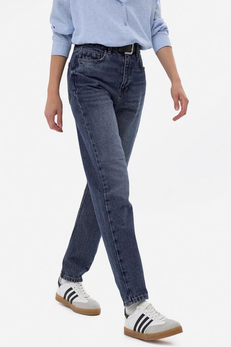 High-Waist Mom-Fit Denim Jeans - Image 2