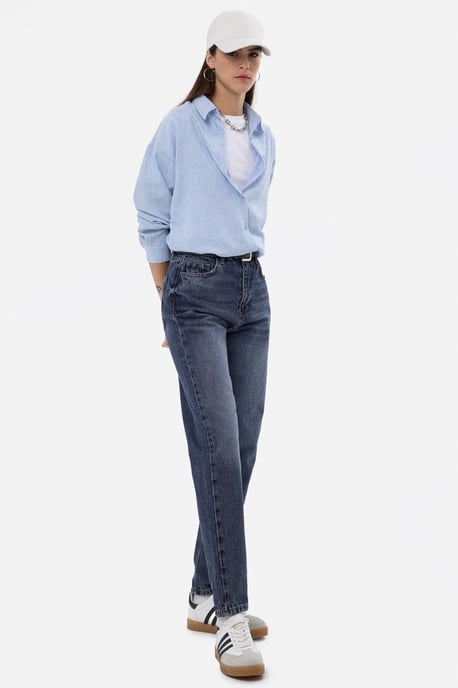 High-Waist Mom-Fit Denim Jeans - Image 3