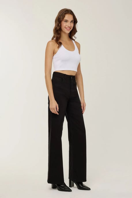 High Waist Wide Leg Jeans - Image 3