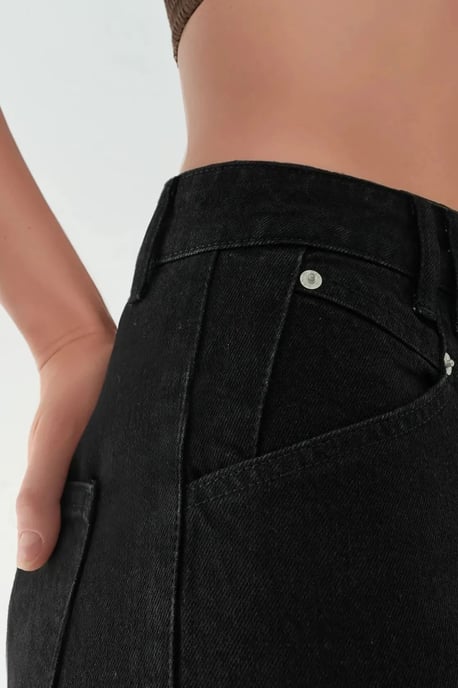 High Waist Wide Leg Denim Jeans - Image 5