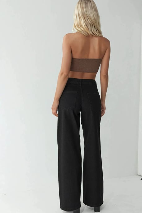 High Waist Wide Leg Denim Jeans - Image 6