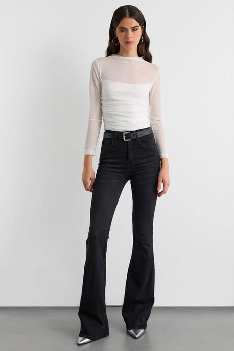 High Waist Flare Jeans - Image 1