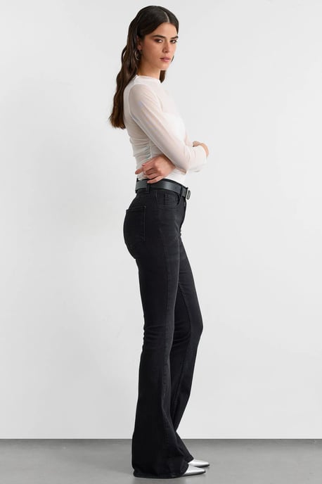 High Waist Flare Jeans - Image 3