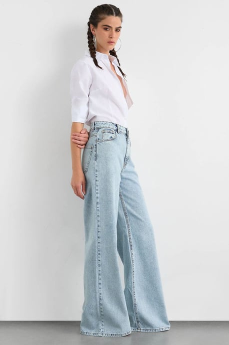 High Waist Straight Leg Jeans - Image 3