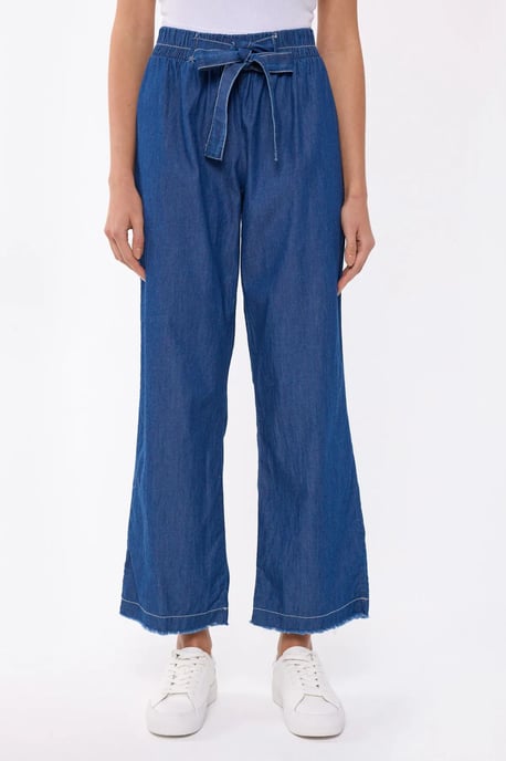 High-Waisted Flare Jeans with Ribbon Belt - Image 3