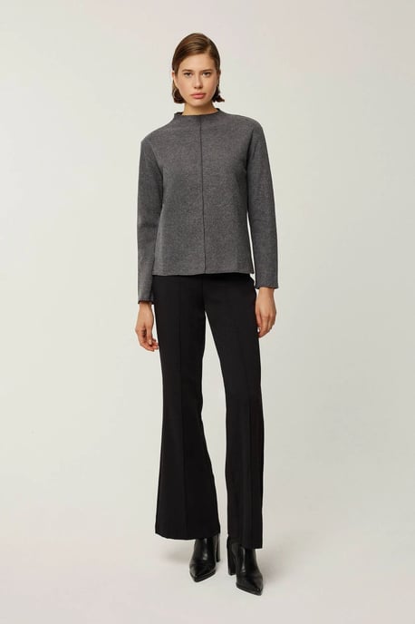 Half Turtleneck Knitted Top - Image 1