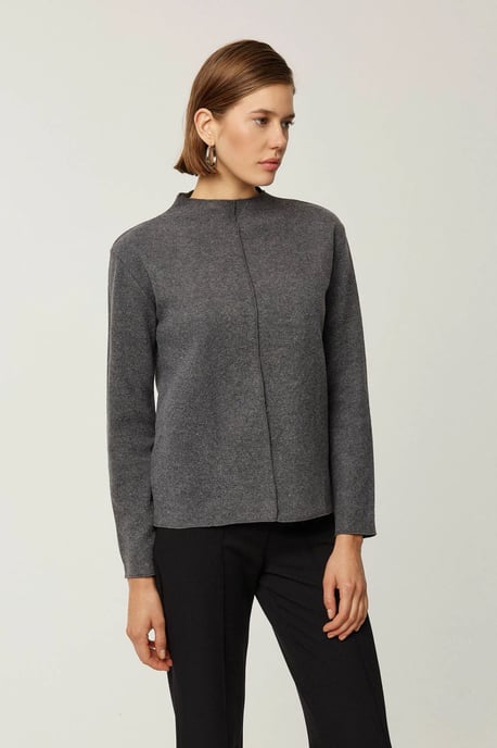 Half Turtleneck Knitted Top - Image 2