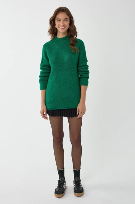Oversized High-neck Knit Sweater - Image 2