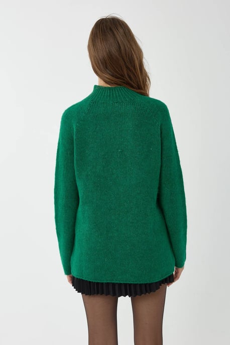 Oversized High-neck Knit Sweater - Image 4