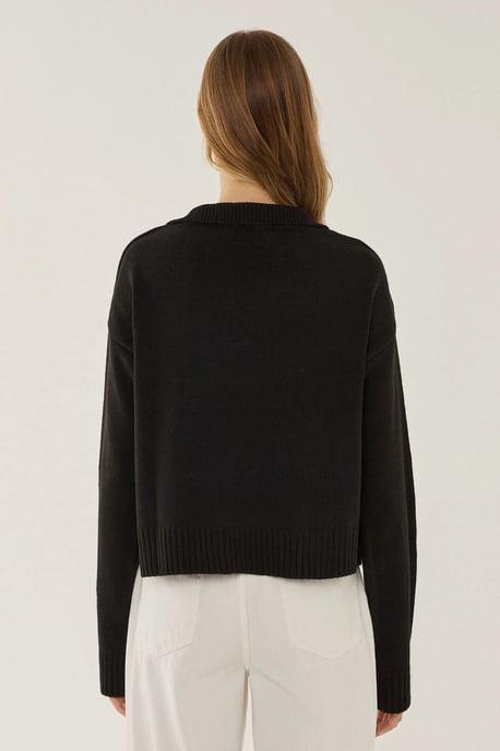 Polo Collar Knit Sweater - Image 4