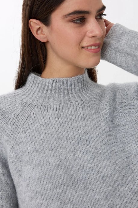 Oversized High-neck Knit Sweater - Image 5