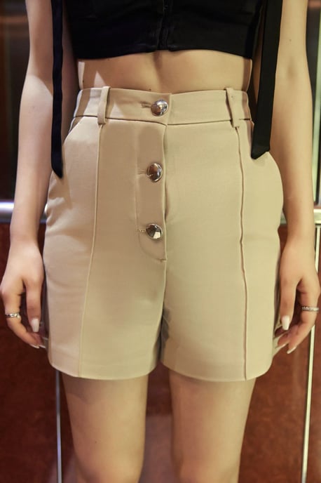 Högmidjade knapplesshorts - Image 3