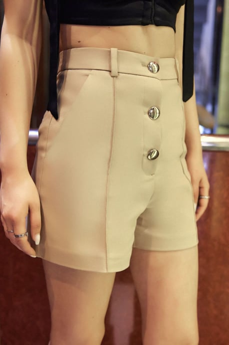 Högmidjade knapplesshorts - Image 4