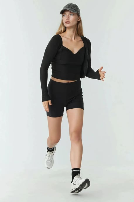 Hoge Taille Elastische Biker Leggings - Image 3