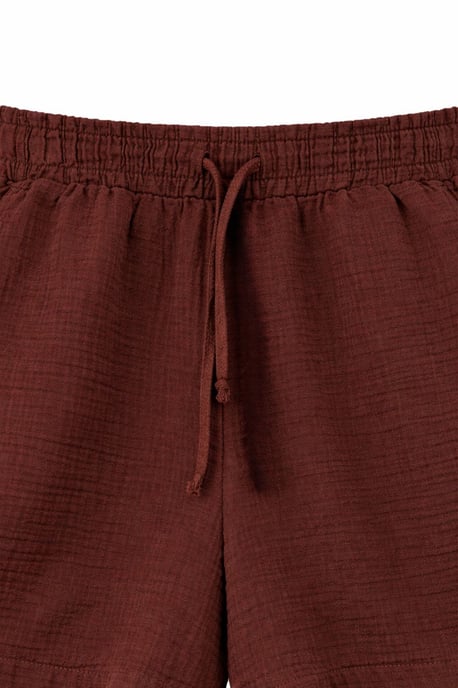 Hoge Taille Textuur Katoenen Shorts - Image 2