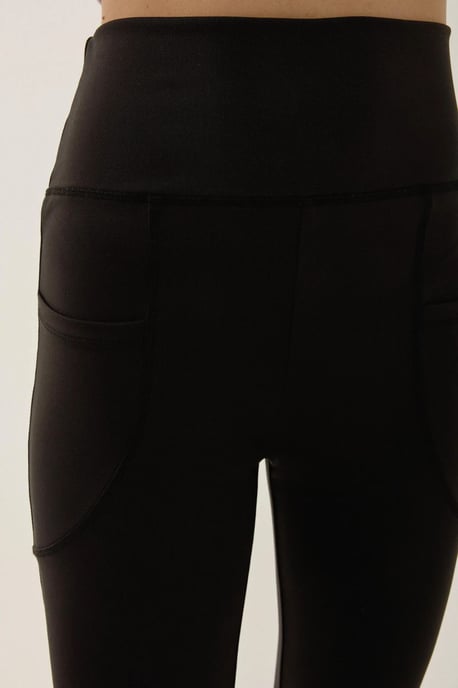Hoge Taille Wijde Leggings met Zakken - Image 5