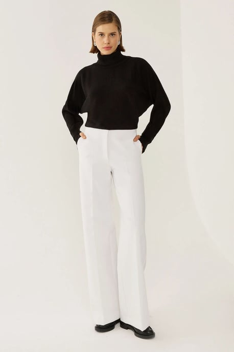 Relaxed Fit Turtleneck Sweater - Image 1