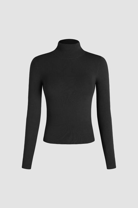 Slim Fit Turtleneck Sweater - Image 1