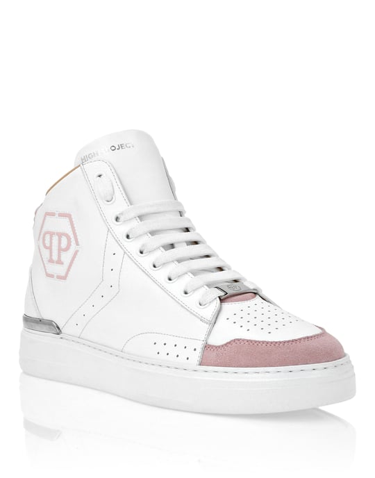 Leather Mid-Top Sneakers Hexagon - Image 1