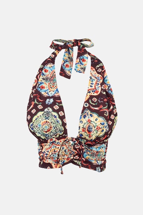 Etnisk Tryckad Cropped Tanktop - Image 6