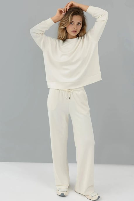 Soft Modal Touch Wide Leg Sweatpants - Image 2