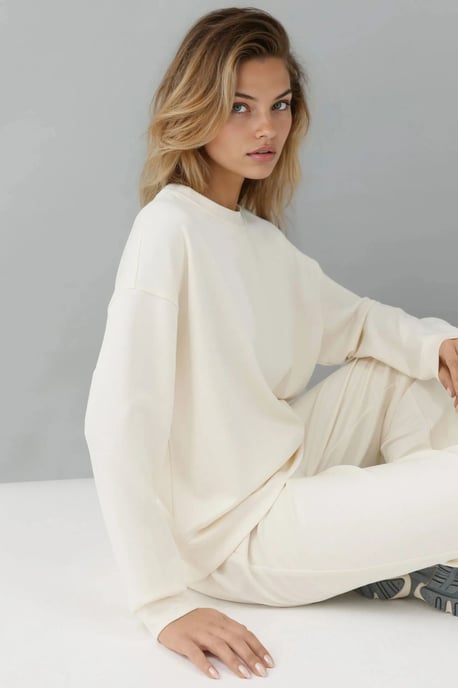 Soft Modal Touch Wide Leg Sweatpants - Image 6