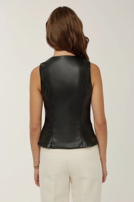 Faux läder väst - Image 4
