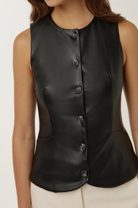 Faux läder väst - Image 5