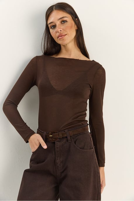 Cotton Transparent Blouse - Image 2