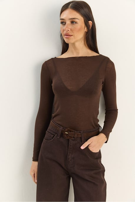 Cotton Transparent Blouse - Image 5