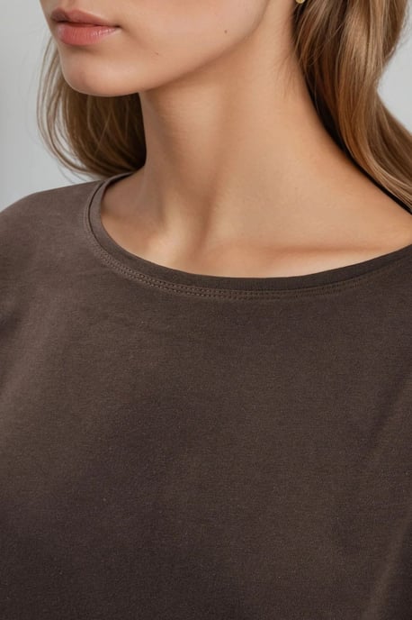 Loose Fit Boat Neck Blouse - Image 5