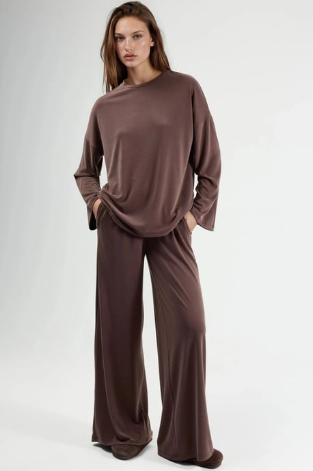 Ontspannen Pasvorm Crew Neck Lange Mouwen Blouse - Image 2