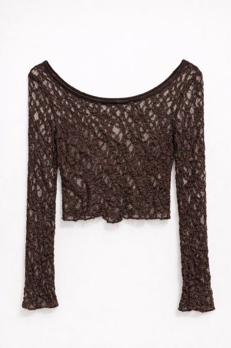 Spets U-halsad kort blus - Image 5