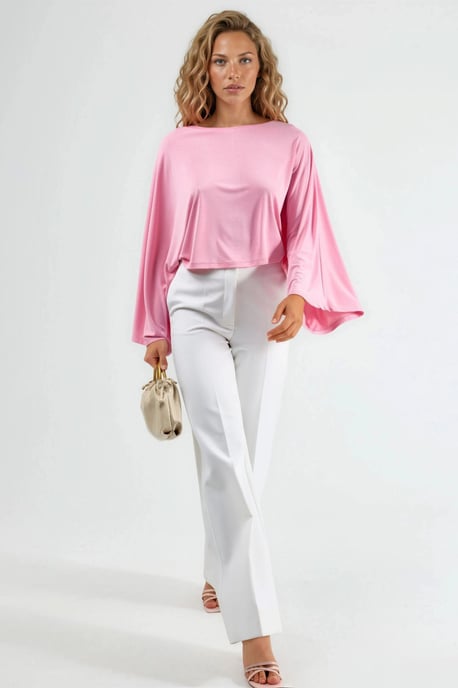 Loose Fit Boat Neck Blouse - Image 5