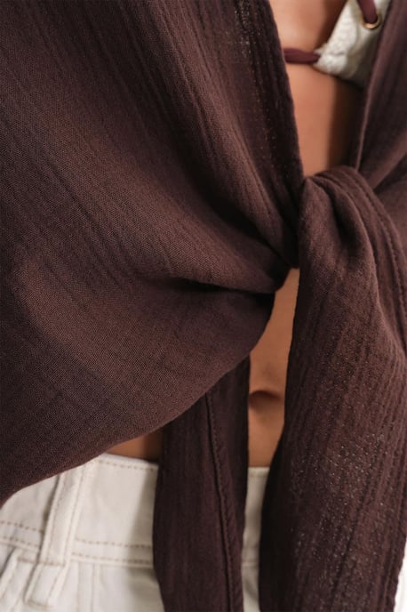 Textuur V-hals Bolero Blouse - Image 6