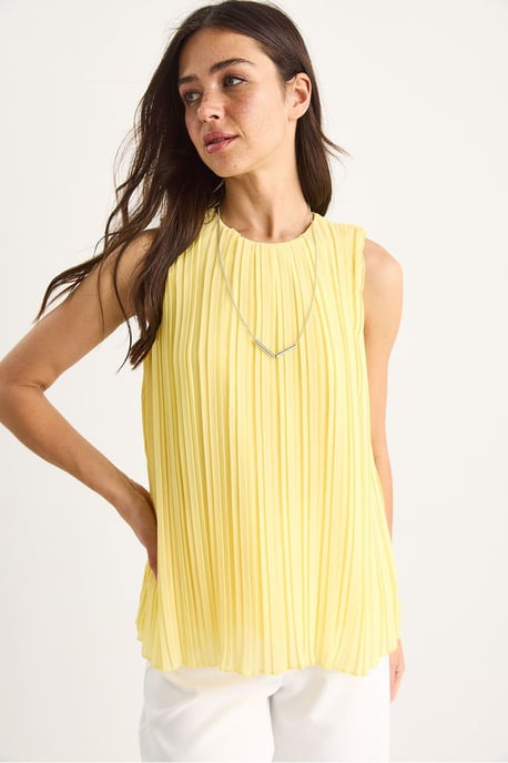 Textured Siphon Blouse met Accessoire Detail - Image 3