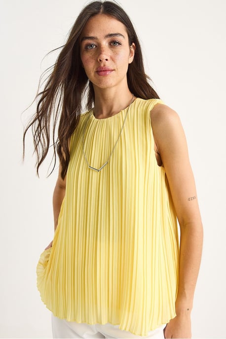 Textured Siphon Blouse met Accessoire Detail - Image 4